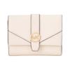Greenwich Signature Logo Envelope Style Cow Leather Wallet Medium Women's Light Cream