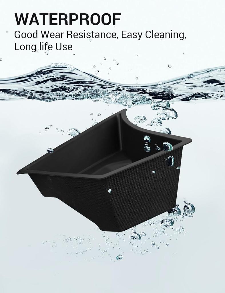 Trunk Organizer for Tesla Model 3 2026 Highland Trunk Storage Bins with TPE Lid Waterproof Rear Trunk Side Storage Box 2PCS