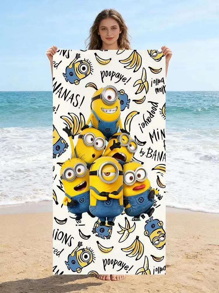 

1pc Bananamaster Beach Towel, Big-eyed Cute Creature, Ideal for Beach Vacation Pool Gym, Cute Summer Gift for Friends & Families W40*H60(CM)