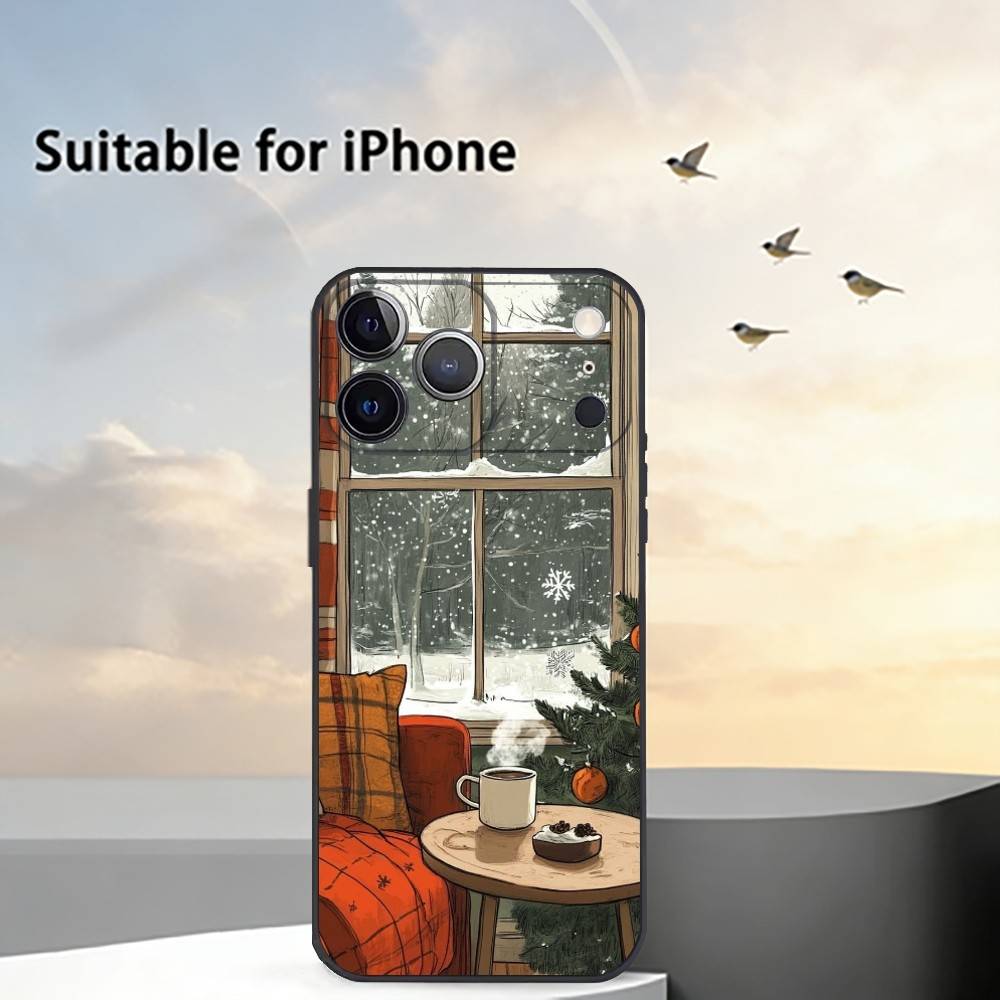 

Christmas Art winter C-Coffee Phone Case Silicone Soft For IPhone 17 16 15 14 13 12 11 X XR Plus Pro Max Plus iPhone16se4