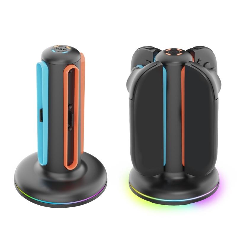Multiple Controller Charges Dock Small Desig 9 Colorful Effects Charging 4  Simultaneously for NS2 Consoles 2