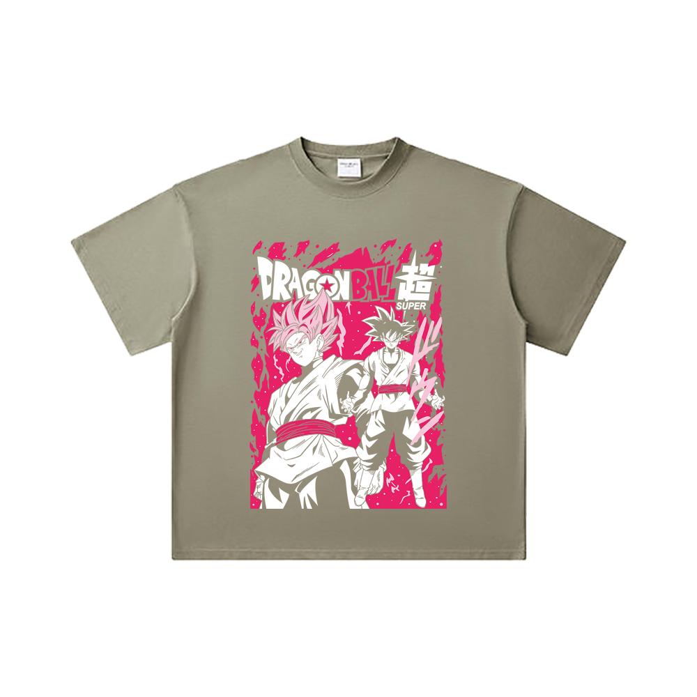 260 GSM Double Yarn 32 Count 100% Cotton Dragon Ball V63 Print Unisex Heavy Cotton T Shirt