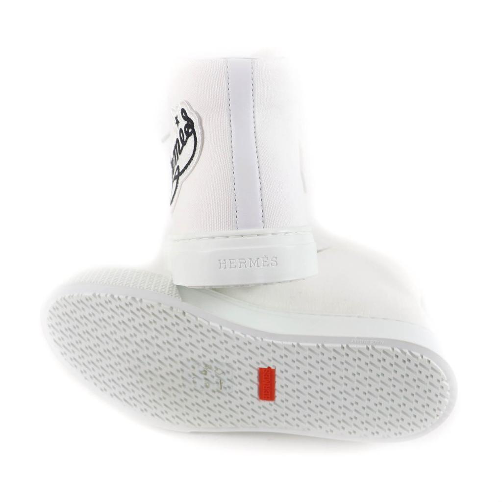 Excellent HERMES High Cut Sneakers Iriko White Women 37.5 Used