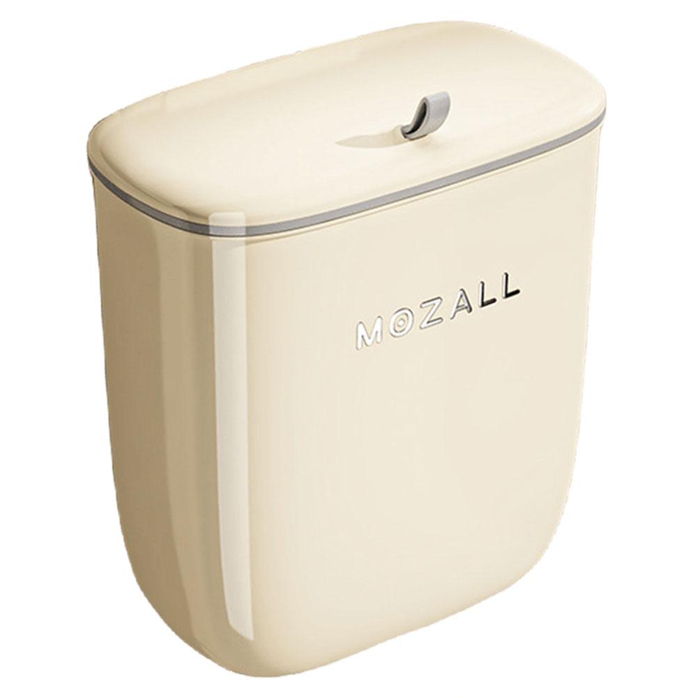 8/12L Sealed Garbage Can Large Capacity Cupboard Door Hanging Waste Bin Punch Free Garbage Bucket with Lid for Kitchen Bathroom