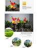 Solar LED Flower Bird Lights for Outdoor Courtyard, Balcony, Garden, and Camping with Sensor Activation.