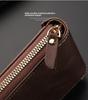 Men's Retro Simple Multi-Card Slot Polyester Zipper Wallet