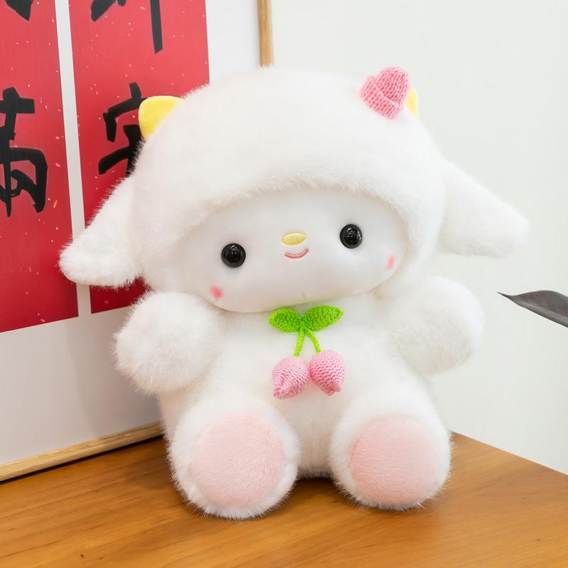 Cute Flower Lamb Plush Toy Claw Doll Wedding Sprinkling Gift Healing Table Companion