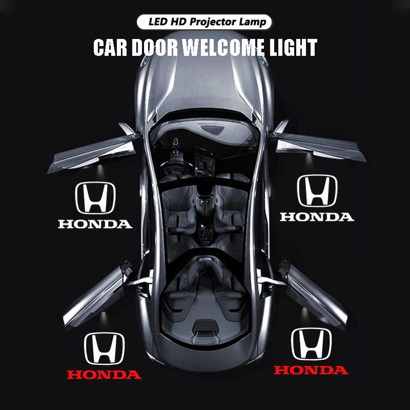 Honda Car Door Welcome Lights Projector Lamps Accessories For Civic FIT Accord Prelude CRV 5th City CRZ CRX Jazz HRV Pilot Vezel aja256