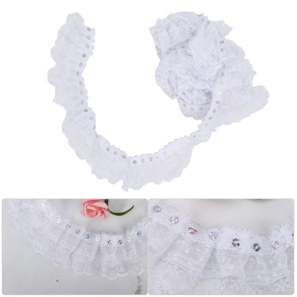 1pcs Printing Dots Embroidered Lace Trim 3 Layer DIY Craft Trim Lace Ribbon  Sewing Craft