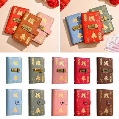With Password Lock 100 Envelopes Money Saving Challenge Save Money Get Rich Savings Binder Reusable PU Money Collection Book