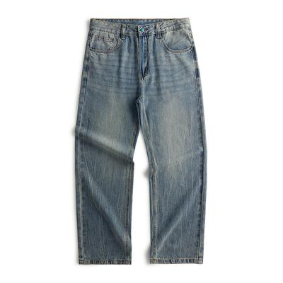 Summer Laiser Thin Jeans Men's Japanese Narrow Version Mid-waist Tick Mark Straight Pants