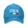 Summer Dad Italia Italy Italian Flag Baseball Cap Casual Sun Hat Outdoor Denim Cap Hats