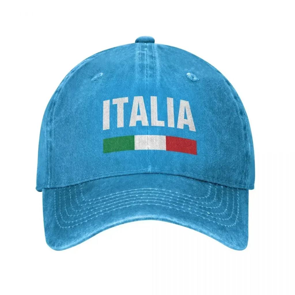 Summer Dad Italia Italy Italian Flag Baseball Cap Casual Sun Hat Outdoor Denim Cap Hats