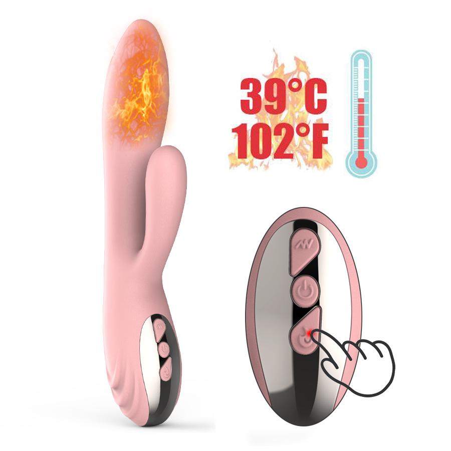 Warming G Spot Rabbit Dildo Vibrator Orgasm Adult Toys USB Charging Powerful Masturbation Sex Toy for Women adult Sex