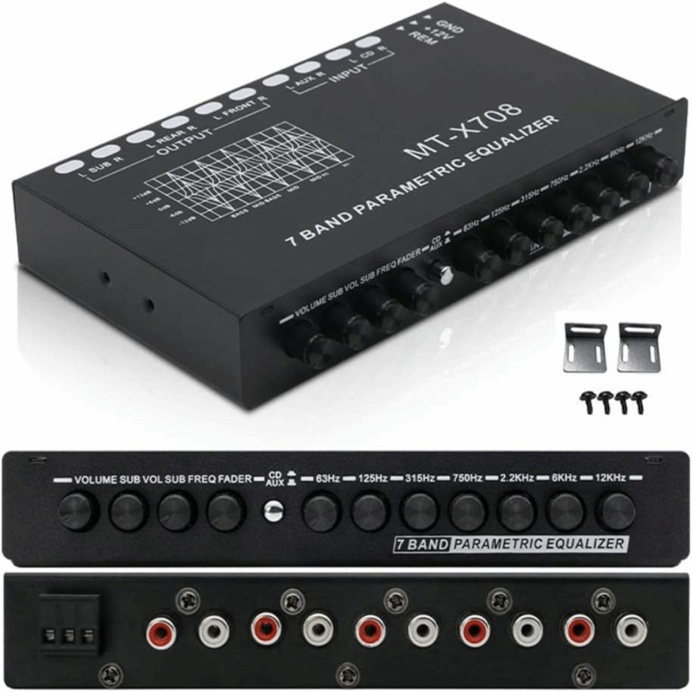 7 Band Professional Equalizer Crossover Parametric Equalizer Professional Car Audio Equalizer