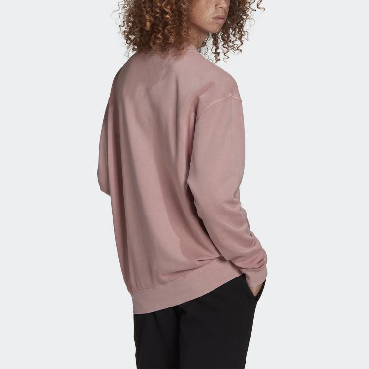 Adidas Oryginalny Bluza z kapturem z logo Trefoil Luźny Okrągły dekolt Długi rękaw Męskie Bluzy Różowy GL6163