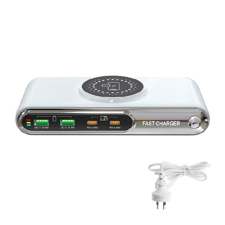 

45W Wireless Charging Station with 2xUSB+2xType C Port Fast Charging for Phones Pad Laptops Tablets