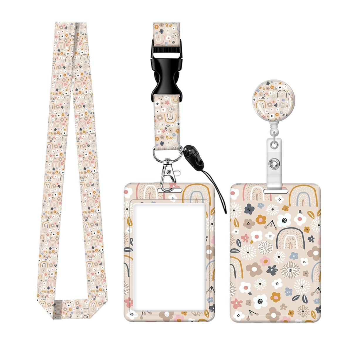 

Держатель для удостоверения личности Yousheng с ремешком для учителя, вертикальным ремешком для бейджа и брелком для медсестер, учителей, сотрудников службы безопасности E