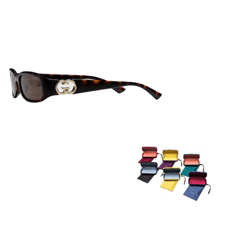 

GUCCI Multicolour Design Acetate Square Sunglasses Women s Brown 54 коричневый