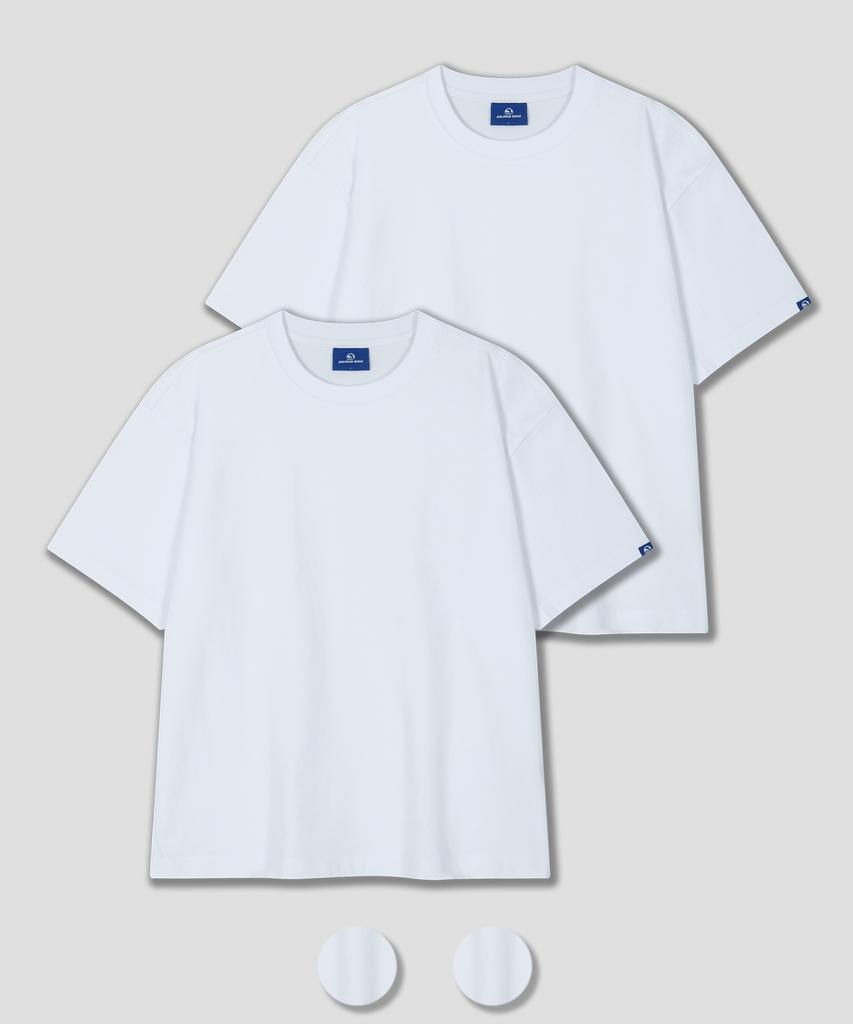 DOLPHIN WAVE APPAREL [2Pack] Dolphin Loose Crop Short Sleeve T-Shirt 2-Pack