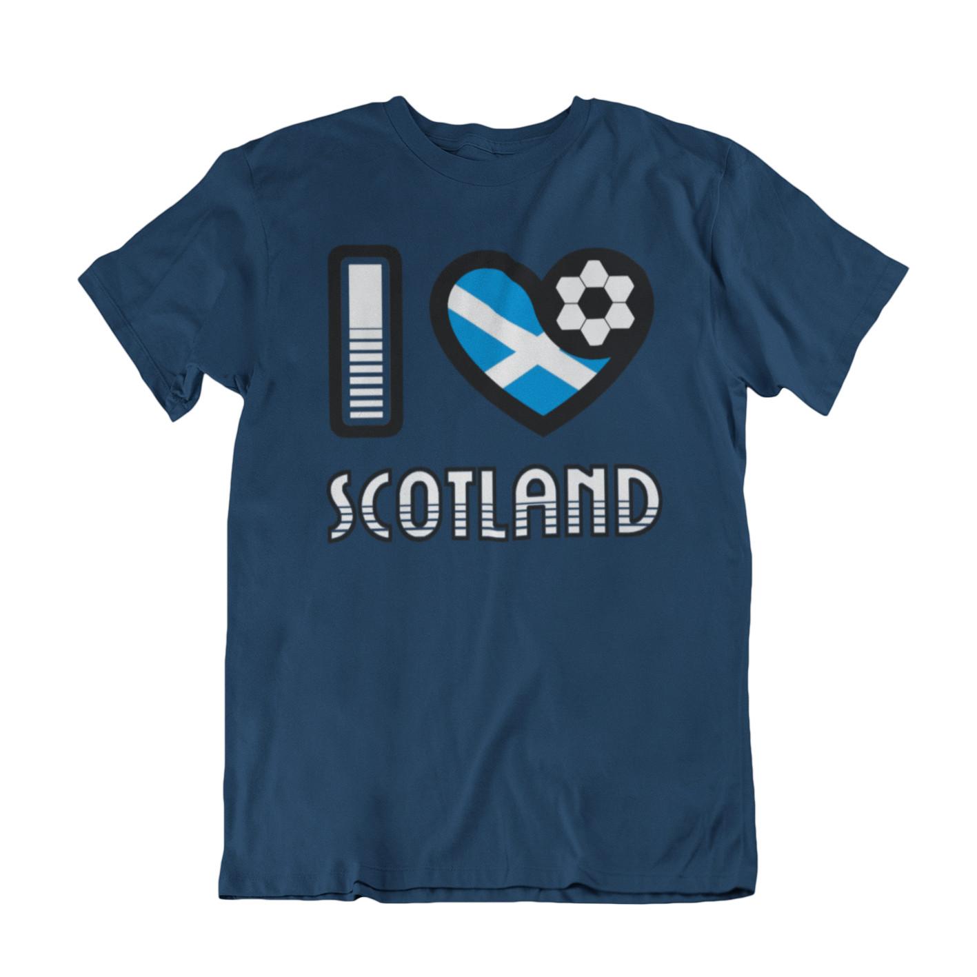 Adult or I LOVE SCOTLAND Football Top TShirt 2024 Scottish Cotton S