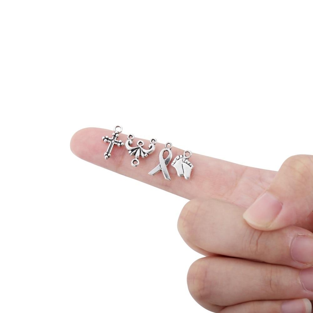 30-100 bucăți frunze floare 10 stil 3D farmece inimă animal bricolaj brățară pandantiv colier pentru bijuterii accesorii accesorii