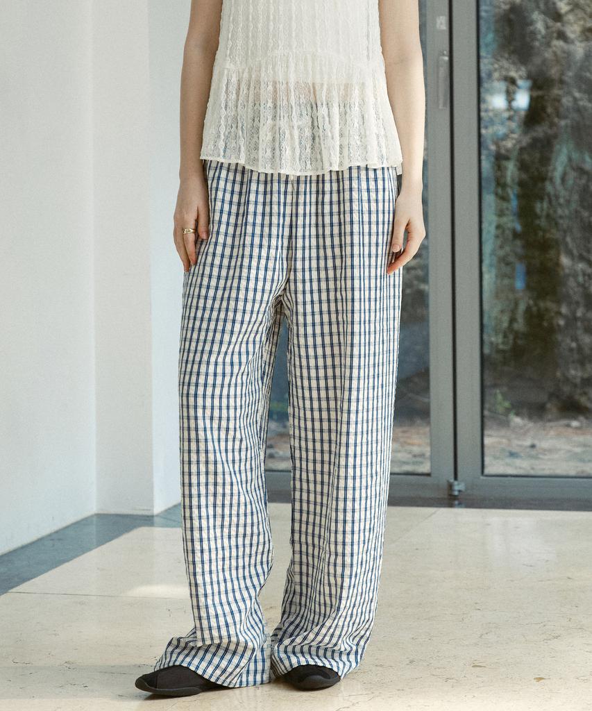 JUCYJUDY Check Wide Elastic Pants J1Pt329B