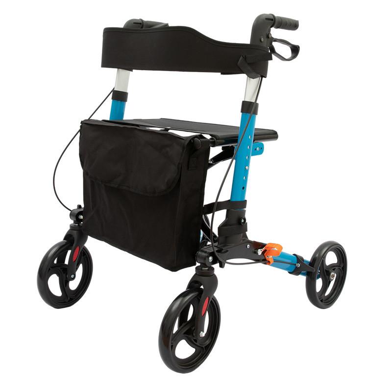 Multi Functional Four-wheel Shopping Cart Outdoor Portable Elderly Walking Cart Foldable Aluminum Alloy Walking Aid
