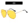 New Classic Pilot Oversized Men Sunglasses Vintage Metal Sun Glasses Women Mirror Gradient Colors Driving Male Shades Uv400
