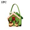 1-10PCS Christmas Felt Candy Bags Cartoon Apple Pouch Santa Sack Kids Gift Packaging Bag Xmas Tree Holiday Decoration