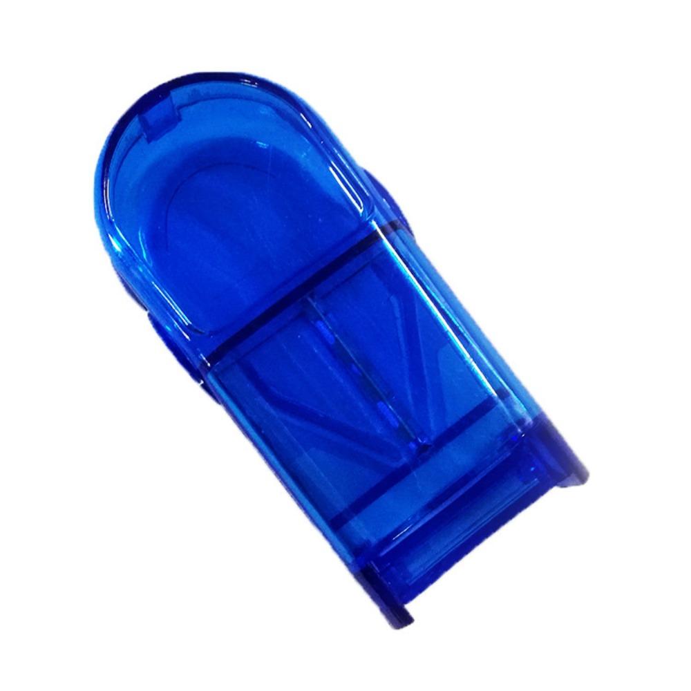

Easy to Use Portable Pill Cutter Box Mini Clear Drug Box Small Pill Boxes for Daily Use синий