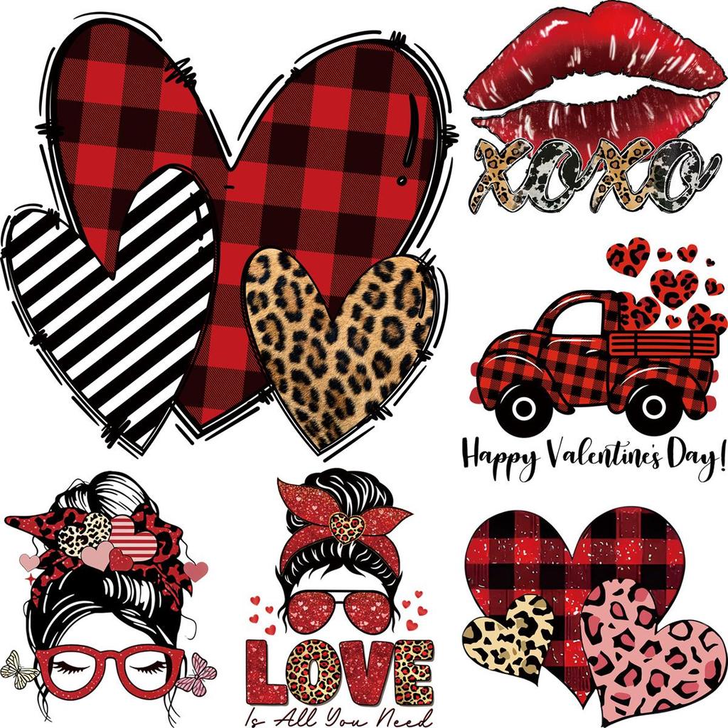 Valentinstag Schmelzkleber-Aufkleber, Kleidung Schmelzkleber-Aufkleber, T-Shirt-Aufkleber, DIY T-Shirt-Aufnäher, Kleidung Geschenke