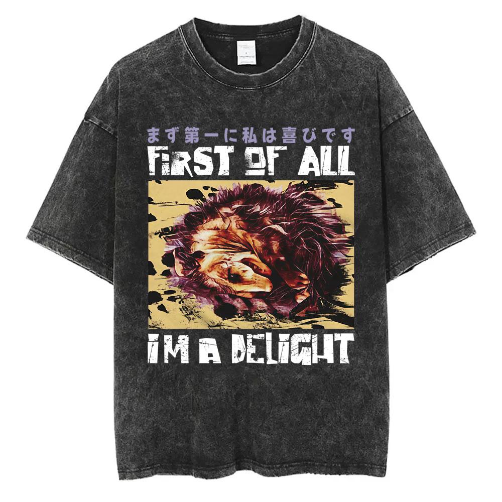 Ich will einen perfekten Körper Ich will eine perfekte Seele T-Shirt Lustige Capybara im japanischen Stil Vintage-gewaschenes T-Shirt Herren Oversized T-Shirts Oberteile