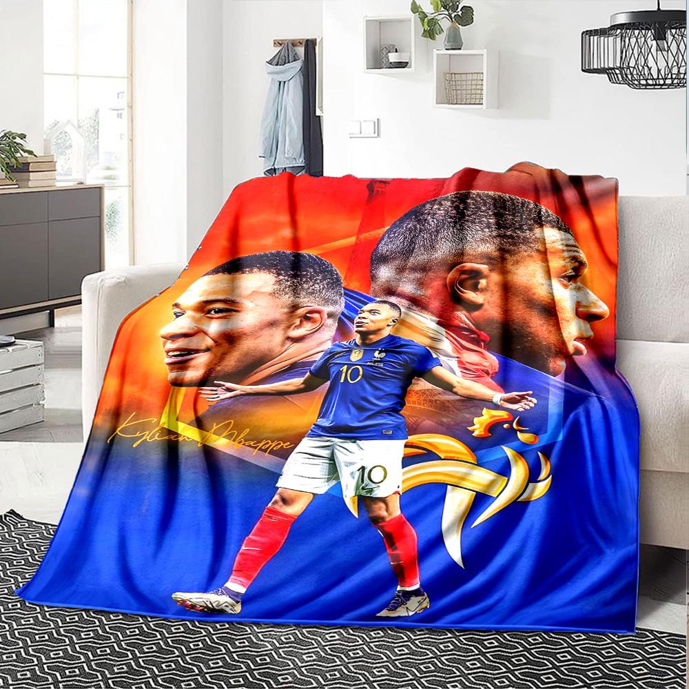 1pc Mbappe10 Blanket, Gift, for Men and Women, Soft Blanket, Good for Sofa Bed Couch Travel, Lightweight Flannel Blanket