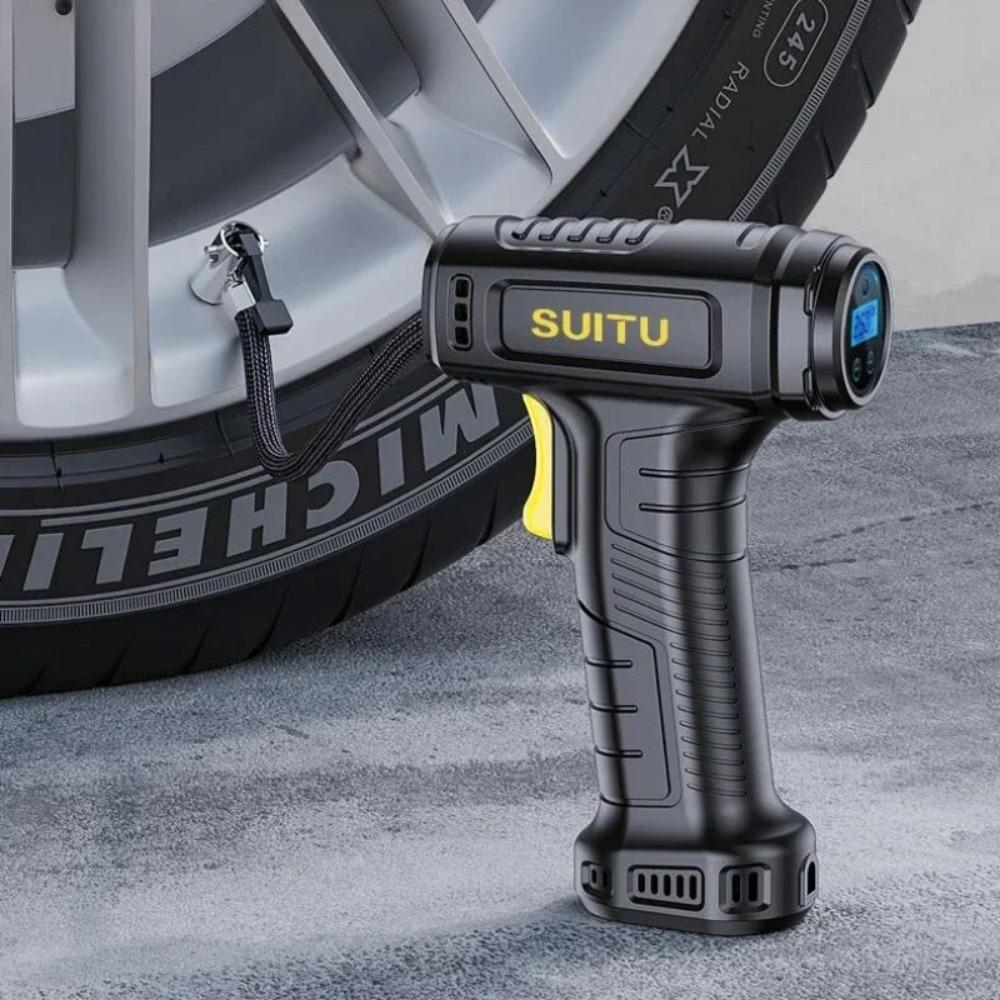 1pcs 120W Handheld Air Compressor Wireless/Wired Inflatable Pump Portable Air Pump Tire Inflator Digital for Car Bicycle Balls