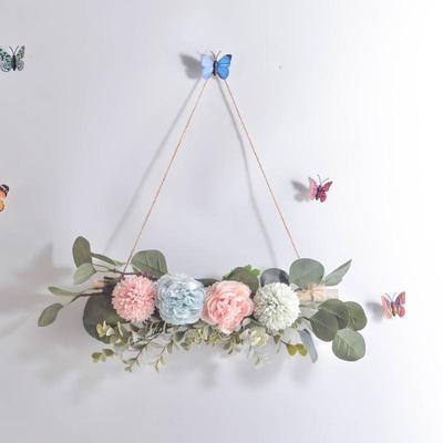 1PC Gefälschte Blume Künstliche Kranz Wand Anhänger Hochzeit Luft Hängen für Party Yard Decor