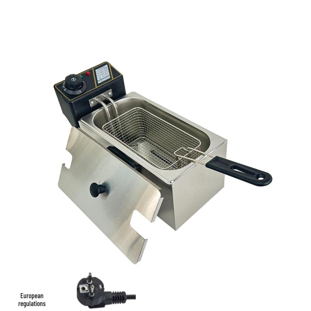 Stainless Steel Electric Deep Fryer for Fried Chicken & French Fries, Large Capacity, All-in-One