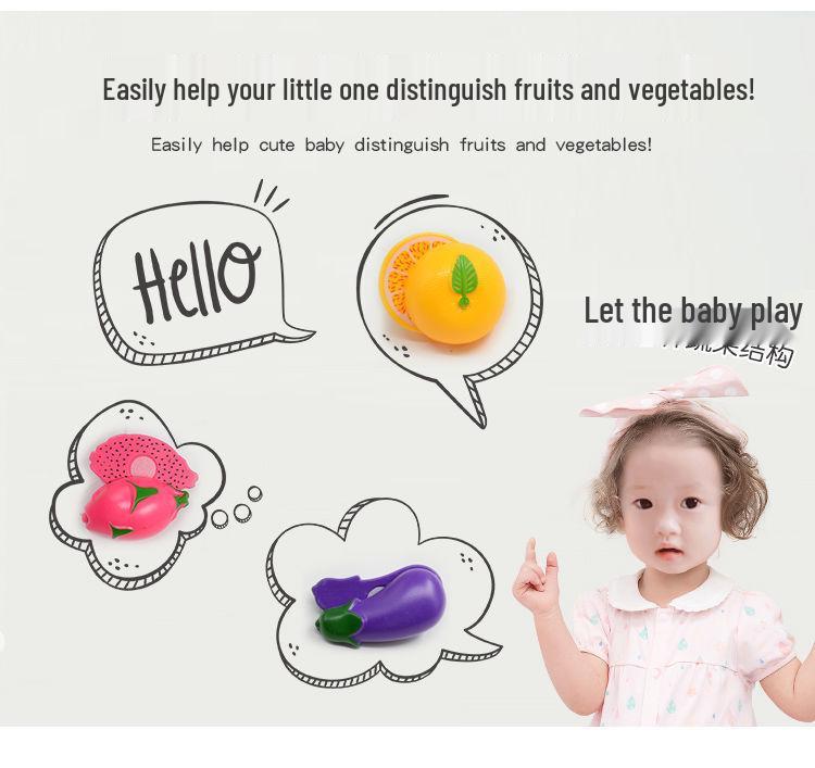 Large Kids' Grocery Cart with Fruit & Vegetable Play Set for Playhouse