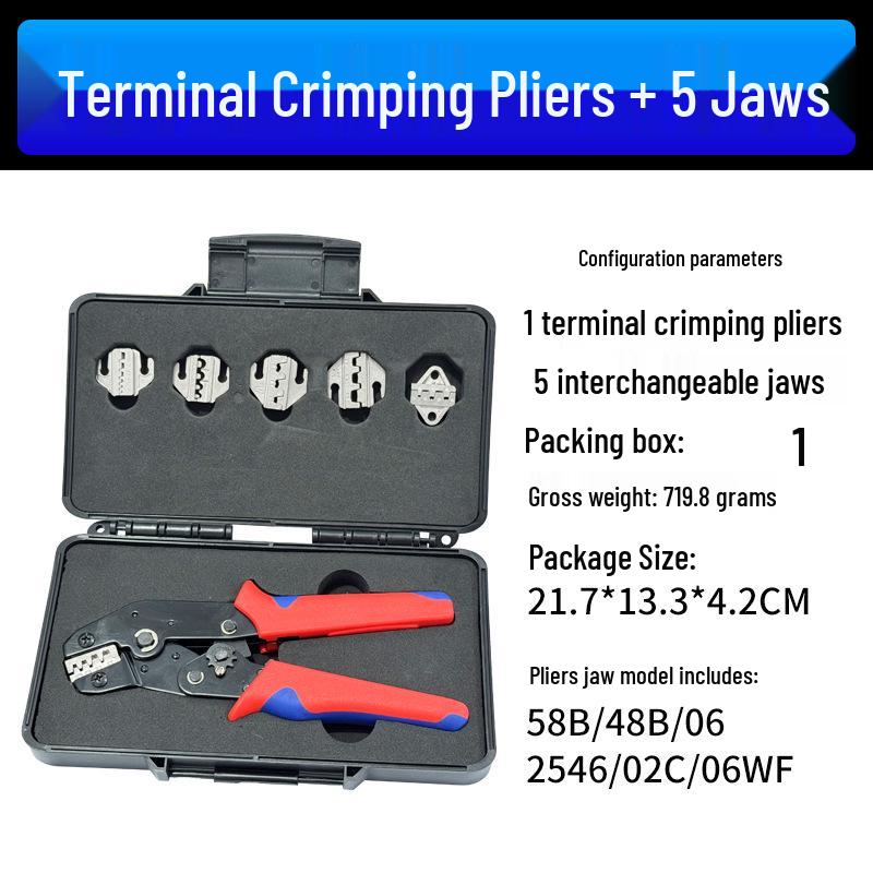 SN58B Electrical Wiring Terminal Crimping Pliers Set for Wire Harness and Connector Inserts