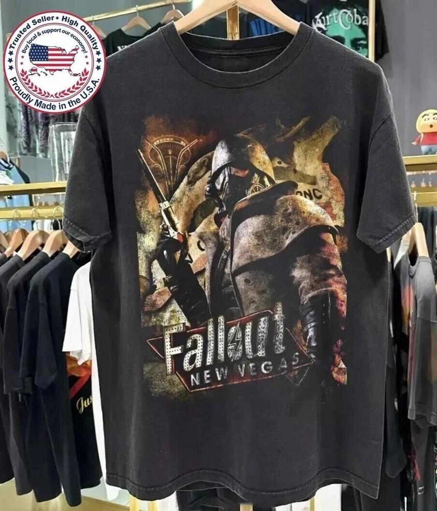 Футболка Fallout New Vegas Гранж Винтаж 2010 Футболка Унисекс Футболка S