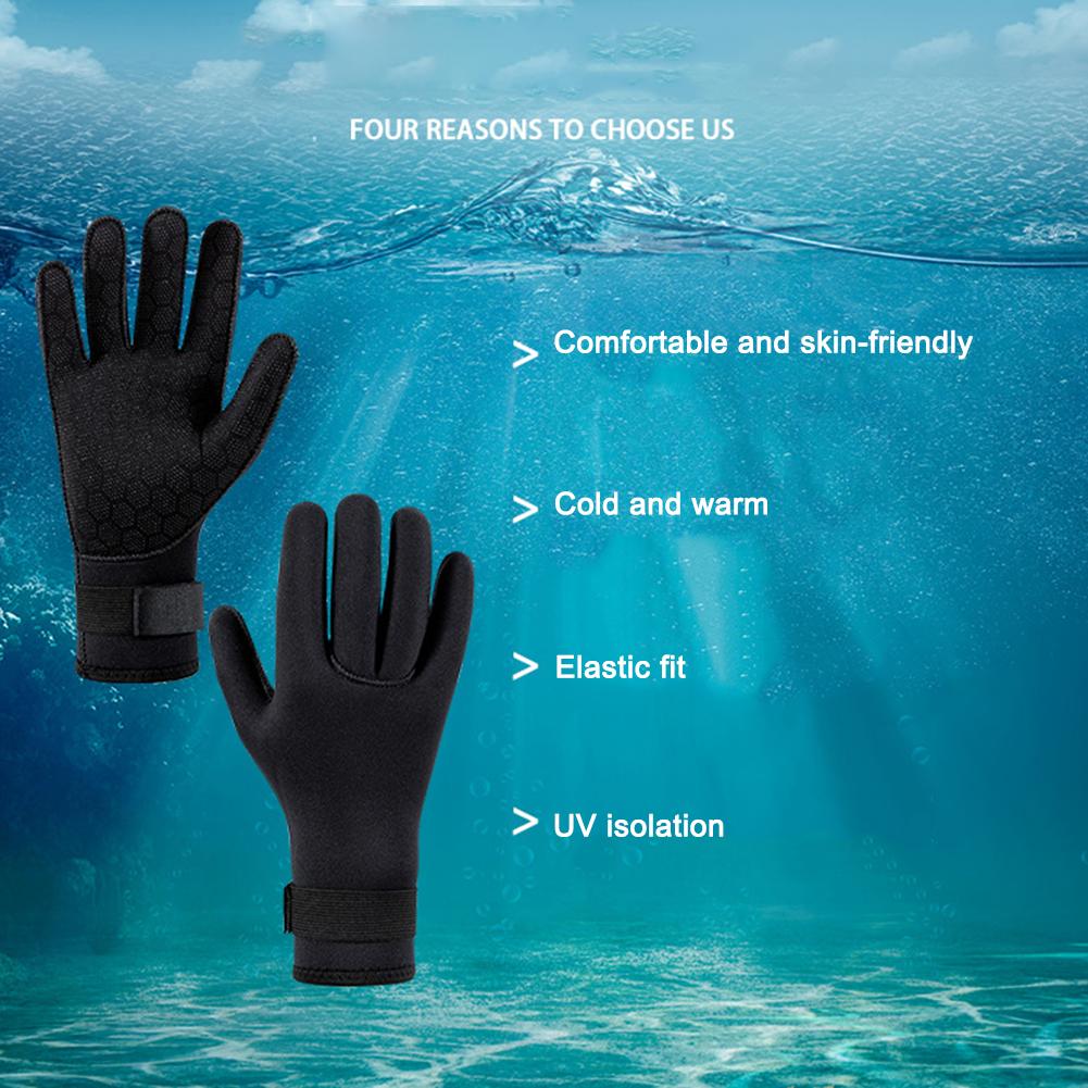 3mm Neoprene Diving Gloves Scuba Snorkeling Spearfishing Swimming Kayaking Gloves Lightweight Elastic Water Sports Equipment
