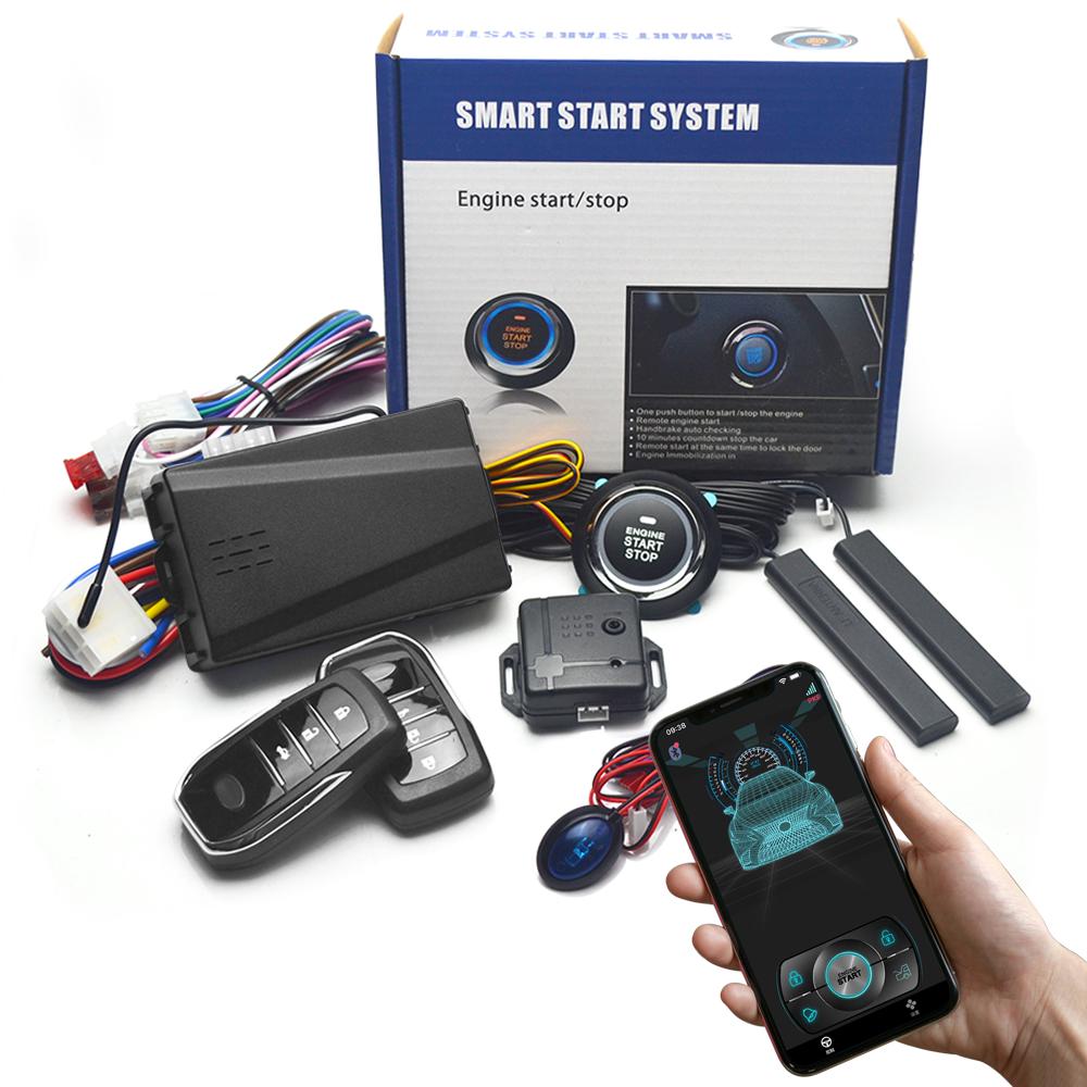 Remote Starter and Car Alarm Smart App Remote Start Stop System for Cars Engine Push Start System with Auto Ignition Button