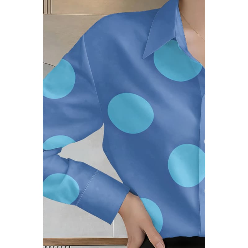 Blusa retro y elegante de manga larga para mujer, adecuada para atuendos casuales diarios y para ir al trabajo