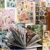 Retro Craft Decorative Sticker Book Dream Theme Japanese Style Vintage Artistic Scrapbook Journals Stickers Aesthetic Stationery