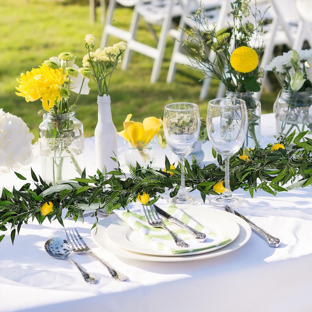 Artificial Lemon Garland Decorative Lifelike Greenery Lemon Vine Garland for Home Wedding Decoration