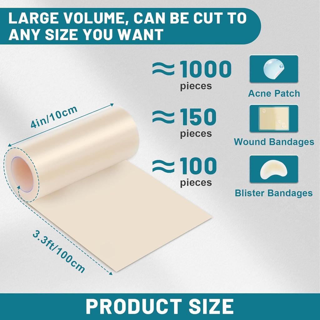 Waterproof Hydrocolloid Bandage Roll for DIY Wound Care