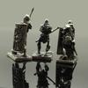 Mediaeval Knight Soldier Miniature Figurine Pure Copper Desktop Decoration Craft Gift for Collectors