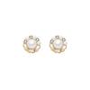 Xiaoxiangfeng pearl stud earrings New women's tide gentle and advanced temperament versatile fashion earrings earrings