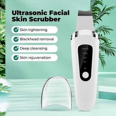 Ultrasonic Skin Scrubber Ansiktsspatel Pormaskborttagare Djup ansiktsrengöring Lift Machine Peeling Shovel Porrengöringsmedel