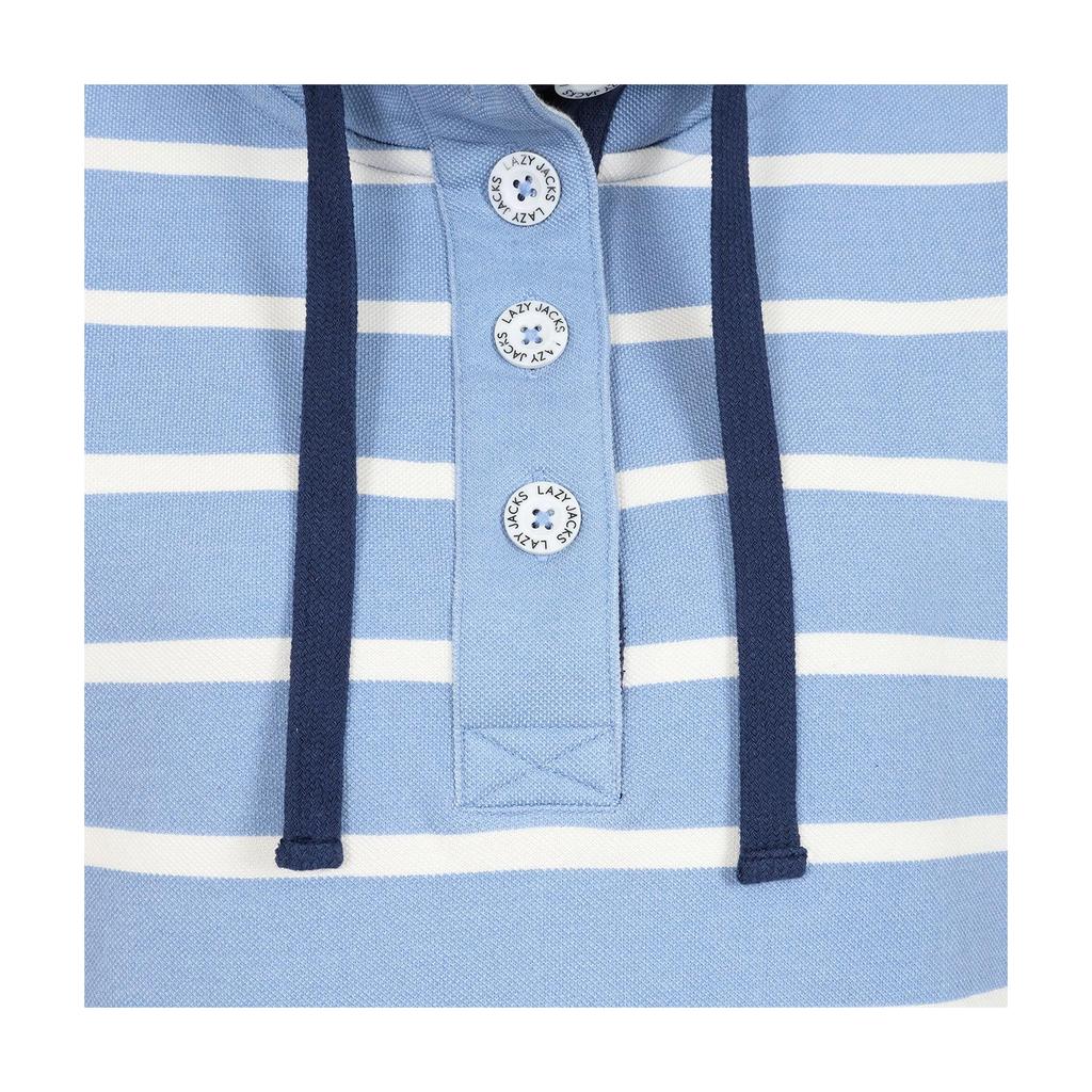 Lazy Jacks Womens/Ladies Pique Button Neck Sweatshirt